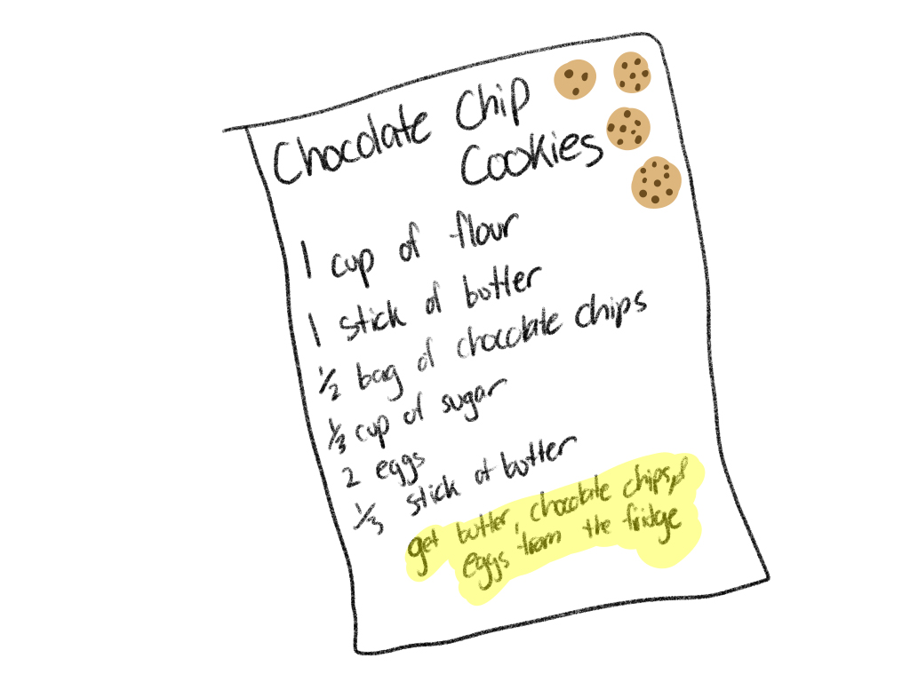 Chocolate Chip Cookie Recipe Scene